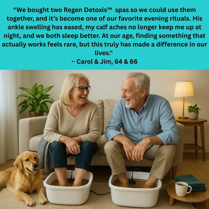 Regen Detoxis™ Detox Foot Bath – Deep Foot Detox Cleanse, Circulation & Pain Relief, Stress Reduction & Better Sleep