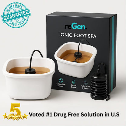 Regen Detoxis™ Detox Foot Bath – Deep Foot Detox Cleanse, Circulation & Pain Relief, Stress Reduction & Better Sleep